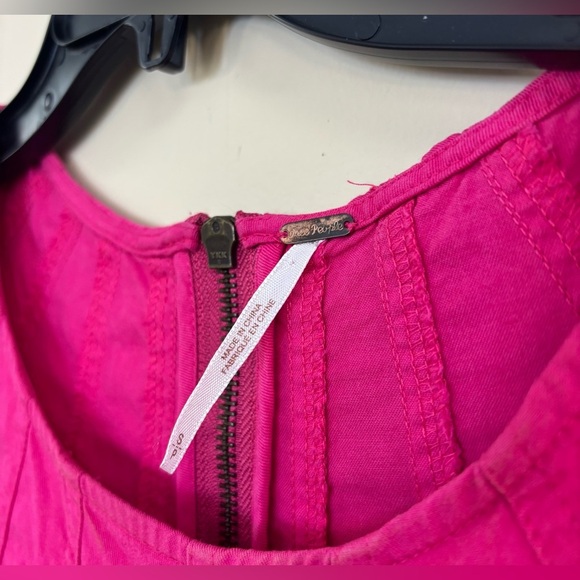 Hot Pink Becca Style Free People Mini Dress, Size Petite-Small - Picture 2 of 6